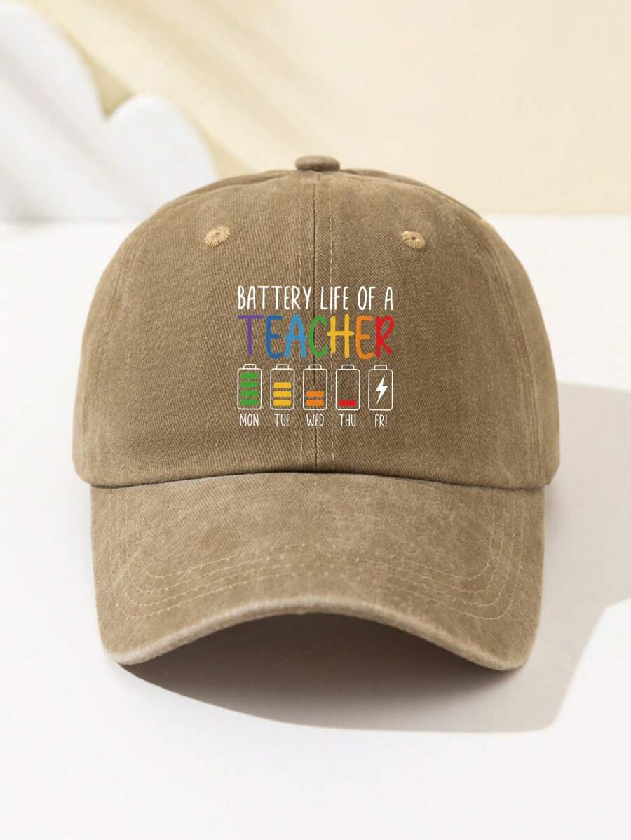 1 Stück Damen "LEHRER" Baseballcap mit weichem Schirm, verstellbar, modischer, atmungsaktiver Sonnenhut für Outdoor Sport, Camping, Reisen, Geschenk