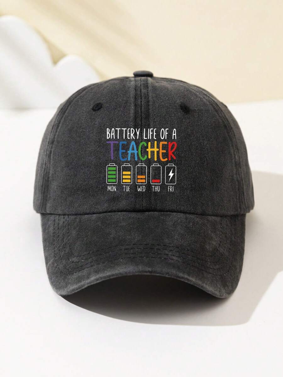 1 Stück Damen "LEHRER" Baseballcap mit weichem Schirm, verstellbar, modischer, atmungsaktiver Sonnenhut für Outdoor Sport, Camping, Reisen, Geschenk
