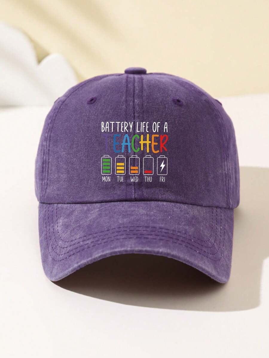 1 Stück Damen "LEHRER" Baseballcap mit weichem Schirm, verstellbar, modischer, atmungsaktiver Sonnenhut für Outdoor Sport, Camping, Reisen, Geschenk
