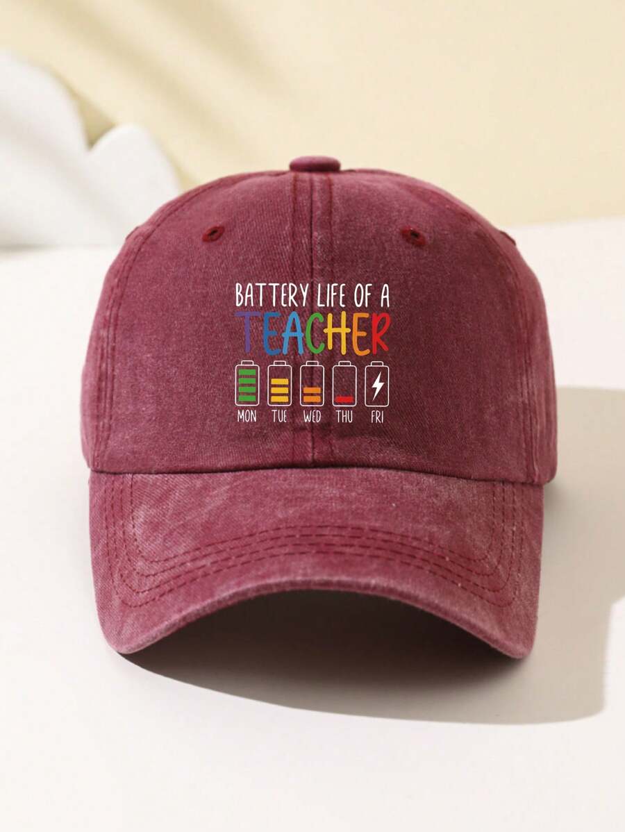 1 Stück Damen "LEHRER" Baseballcap mit weichem Schirm, verstellbar, modischer, atmungsaktiver Sonnenhut für Outdoor Sport, Camping, Reisen, Geschenk