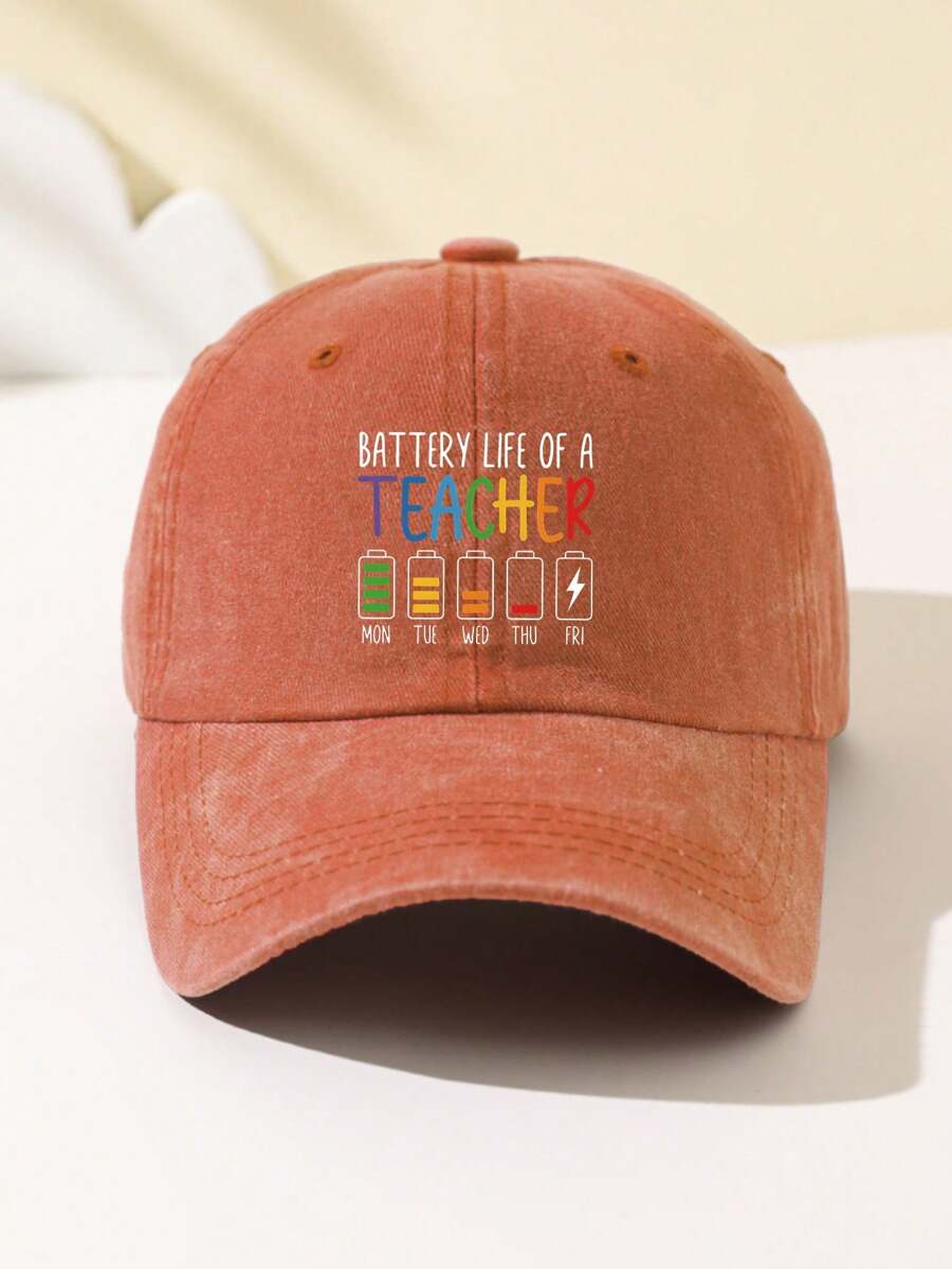 1 Stück Damen "LEHRER" Baseballcap mit weichem Schirm, verstellbar, modischer, atmungsaktiver Sonnenhut für Outdoor Sport, Camping, Reisen, Geschenk