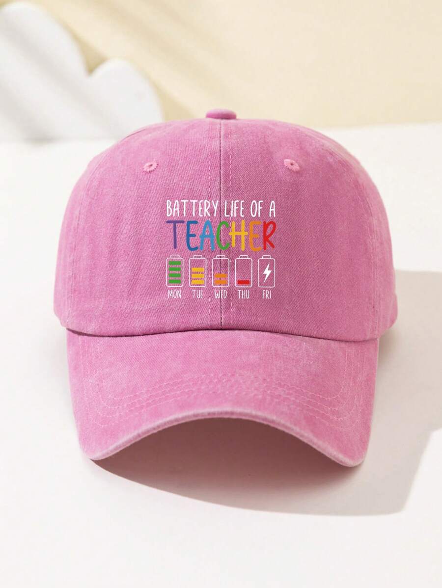 1 Stück Damen "LEHRER" Baseballcap mit weichem Schirm, verstellbar, modischer, atmungsaktiver Sonnenhut für Outdoor Sport, Camping, Reisen, Geschenk