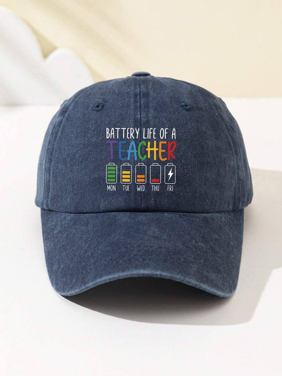 1 Stück Damen "LEHRER" Baseballcap mit weichem Schirm, verstellbar, modischer, atmungsaktiver Sonnenhut für Outdoor Sport, Camping, Reisen, Geschenk