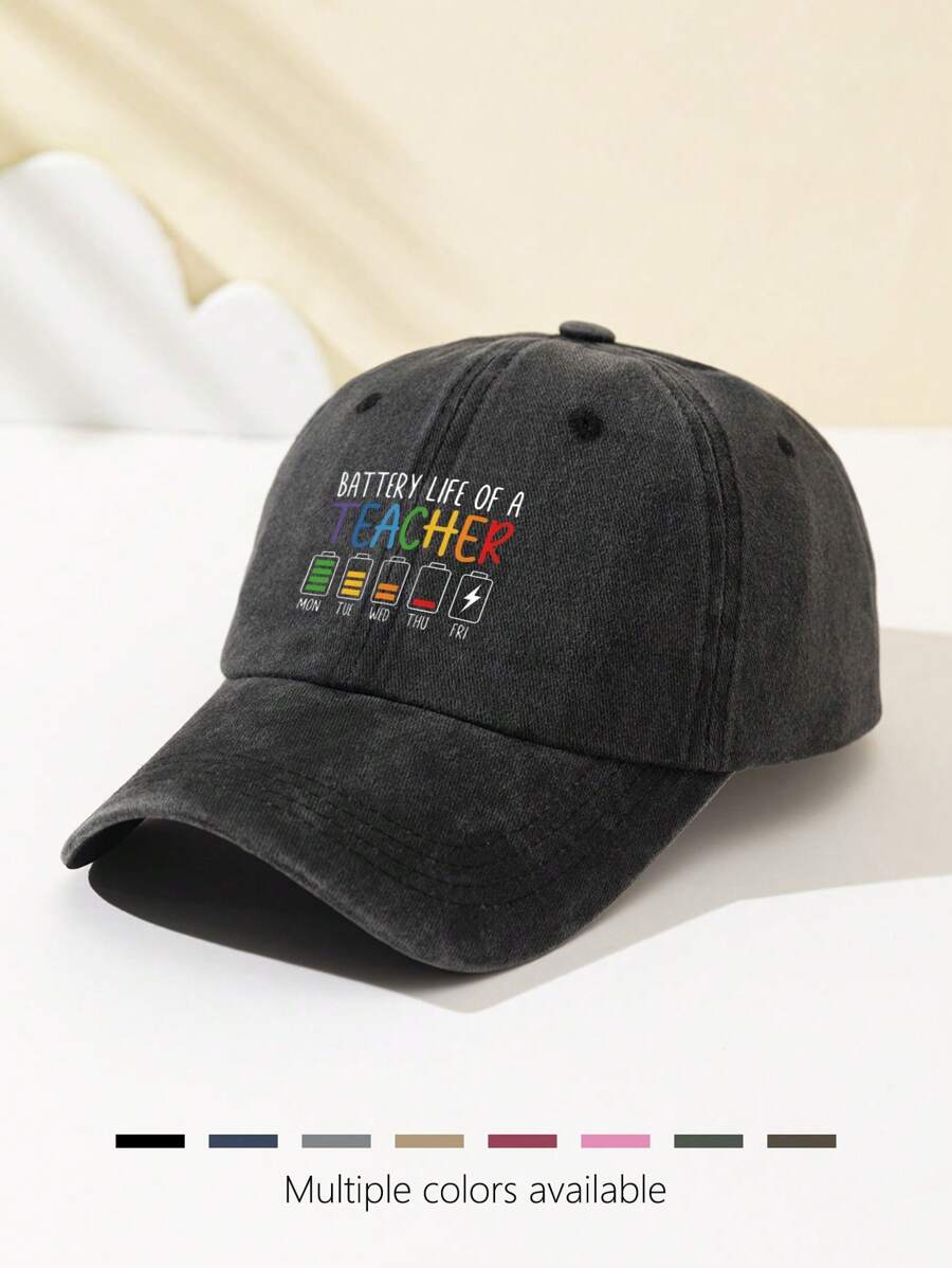 1 Stück Damen "LEHRER" Baseballcap mit weichem Schirm, verstellbar, modischer, atmungsaktiver Sonnenhut für Outdoor Sport, Camping, Reisen, Geschenk