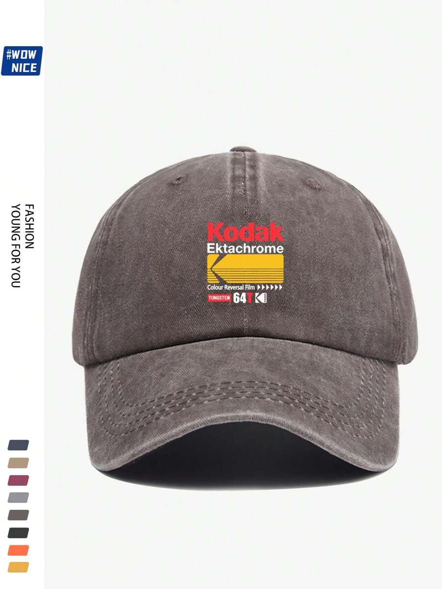 1 Stück Vintage koreanischer Stil SCHWARZE Filmprint Verstellbare Lässig Baseball Kappe, Unisex Retro Trucker Hut, weicher Schirm, das ganze Jahr über, geeignet für Lässig, Wandern, Fotografie, Geburtstage, Partys, Geschenke zu Feiertagen und Valentinstag
