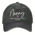 Cool Nanny With A Heart Washed Baseball Hats