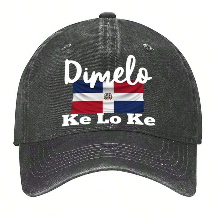 Dominican Republic Anthem Words Washed Baseball Hats