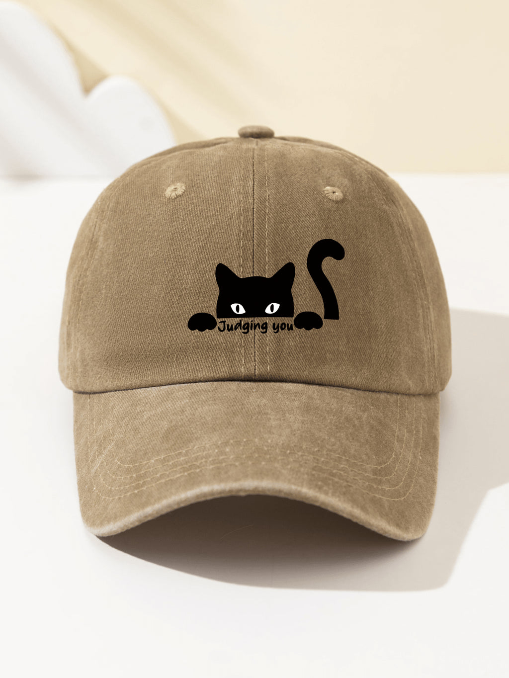 1 Stück Damen Baseball Kappe mit Katzen-Motiv, modischer, atmungsaktiver und vielseitiger Sonnenhut mit verstellbarem Umfang, süßes Tiermuster, geeignet für tägliche Fahrten, Studium, Arbeit, Treffen, Outdoor-Sport, Camping, Urlaub, Paar-Geschenk
