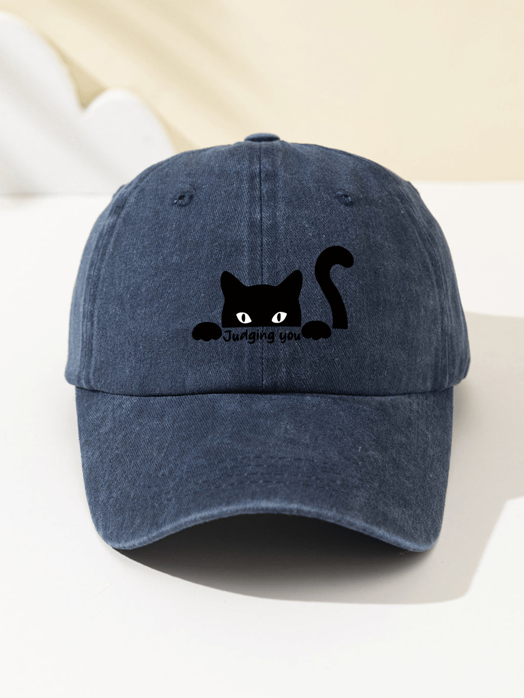 1 Stück Damen Baseball Kappe mit Katzen-Motiv, modischer, atmungsaktiver und vielseitiger Sonnenhut mit verstellbarem Umfang, süßes Tiermuster, geeignet für tägliche Fahrten, Studium, Arbeit, Treffen, Outdoor-Sport, Camping, Urlaub, Paar-Geschenk