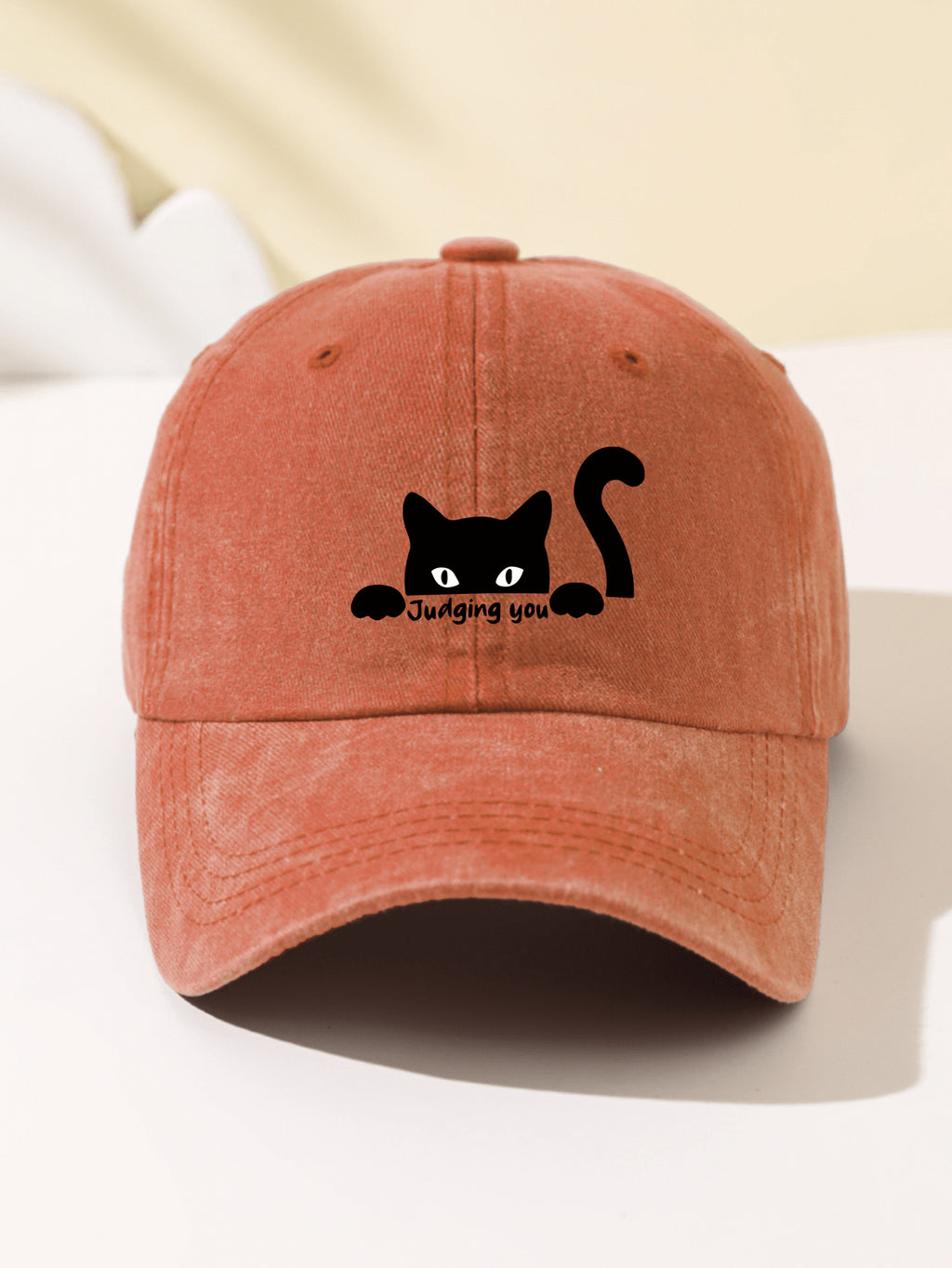 1 Stück Damen Baseball Kappe mit Katzen-Motiv, modischer, atmungsaktiver und vielseitiger Sonnenhut mit verstellbarem Umfang, süßes Tiermuster, geeignet für tägliche Fahrten, Studium, Arbeit, Treffen, Outdoor-Sport, Camping, Urlaub, Paar-Geschenk