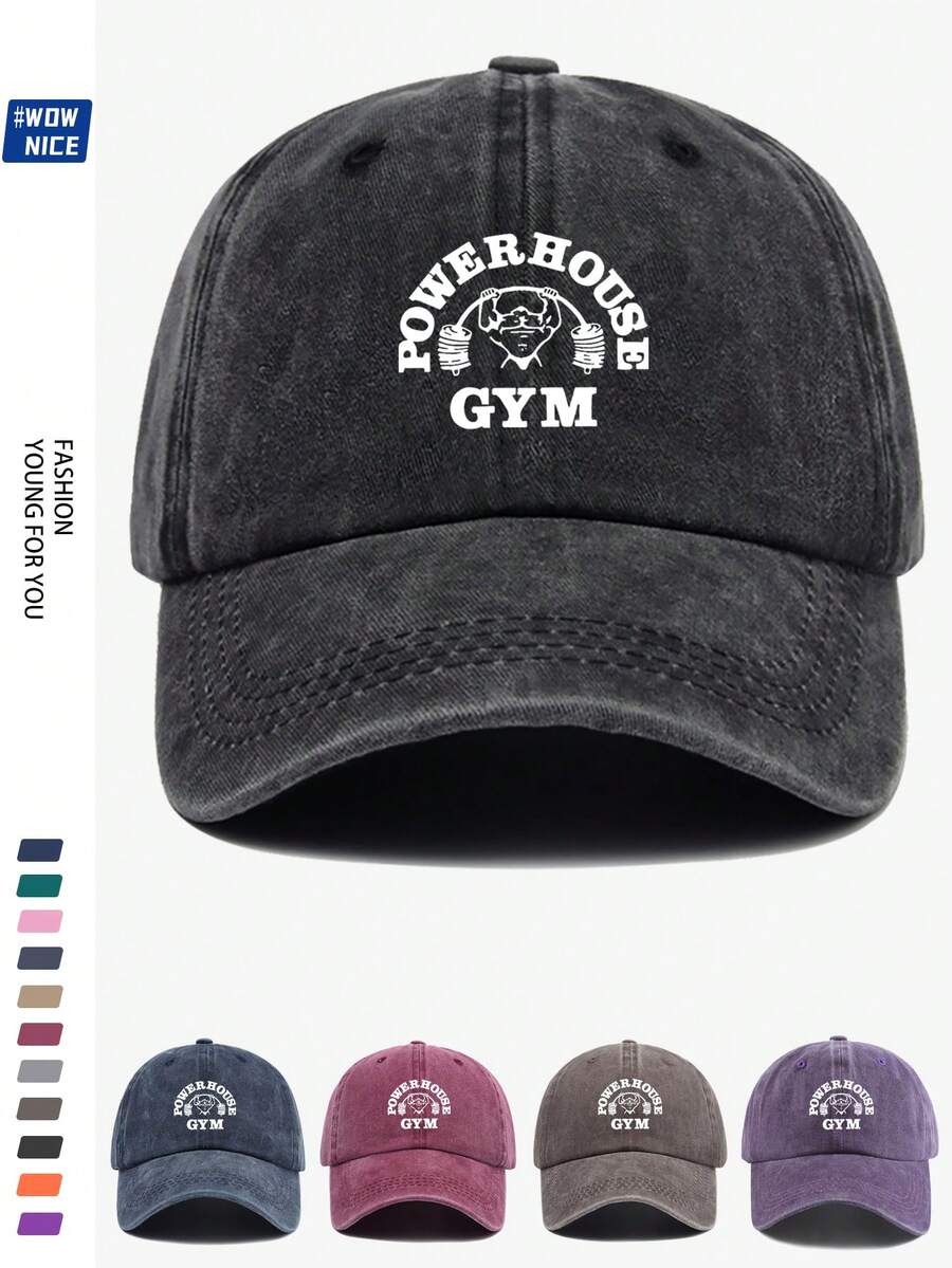 Sportkappe mit Stärke-Aufdruck, retro Unifarben, verstellbare Baseball Mütze für Damen und Herren, Sonnenschutz Kappe für Outdoor Aktivitäten wie Laufen, Fitness, Wandern, Skateboarden, Curved Brim Dad Hut, Paar Geburtstag Feiertags Geschenk