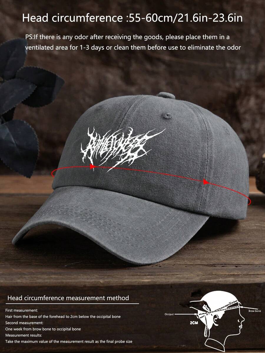 Verstellbare Baseballkappe Mit Grafikstickerei Für Männer Für Den Alltag Und Die Straße Outdoor