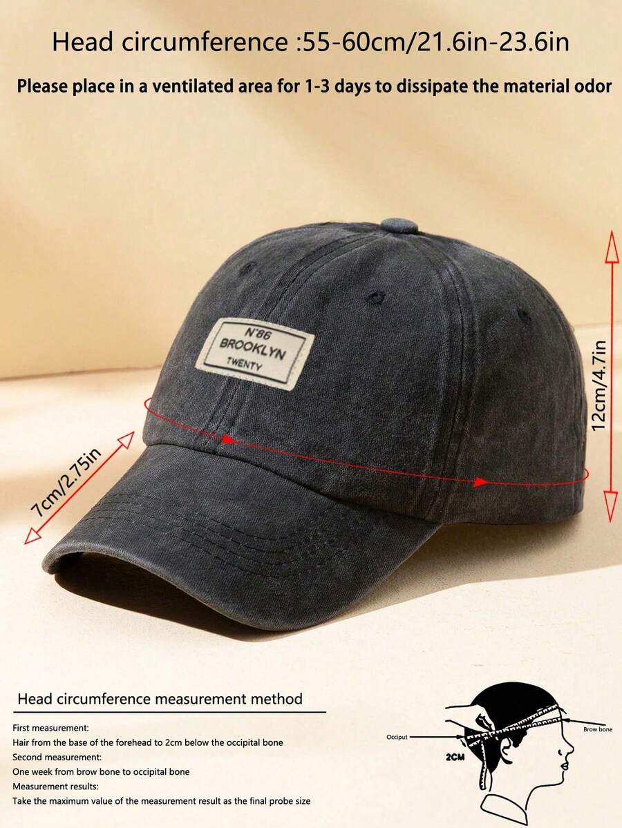 Männer Baseball Cap Mit Buchstaben Patch Dekor