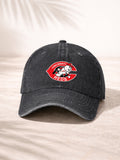 Washed Denim Baseball Cap For Men And Women Casual Sporty Style Adjustable Hat With San Diego Padres Logo Print San Diego Padres Team Emblem Embroidered Design Classic Brown And Gold Color Scheme On Front Panel Perfect For Outdoor Activities Sports Events
