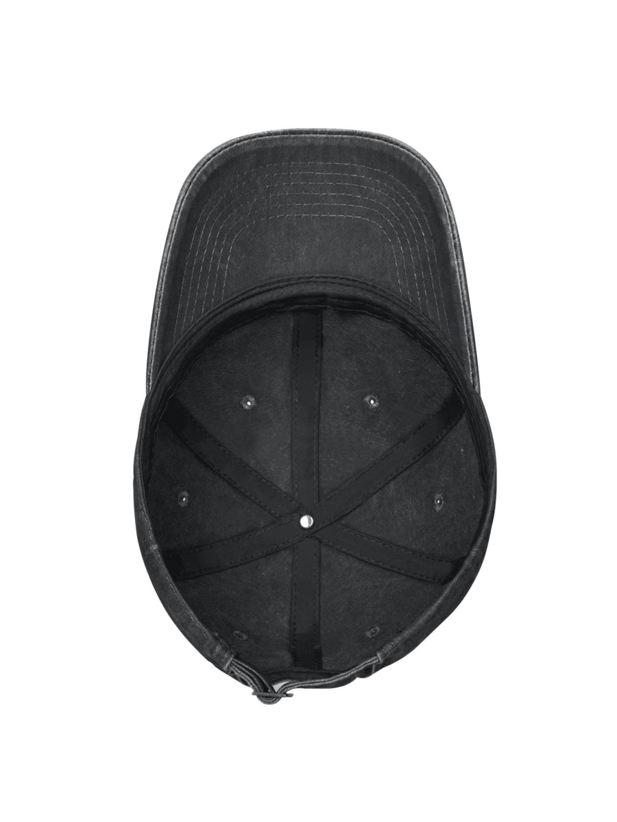 Washed Denim Baseball Cap For Men Women Fashionable Casual Hat With Logo Design Red Flag And Letter C Embroidered On Front Classic Vintage Style Detailing Perfect For Outdoor Activities Sports Events Daily Wear Adjustable Fit Comfortable Breathable Fabric