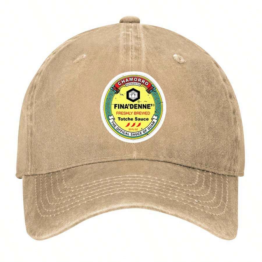 Chamorro Seasoning Fina'denne Freshly Brewed Totche Sauce - The Official Sauce Of Guam, 20 FL OZ Vintage Washed Baseball Cap