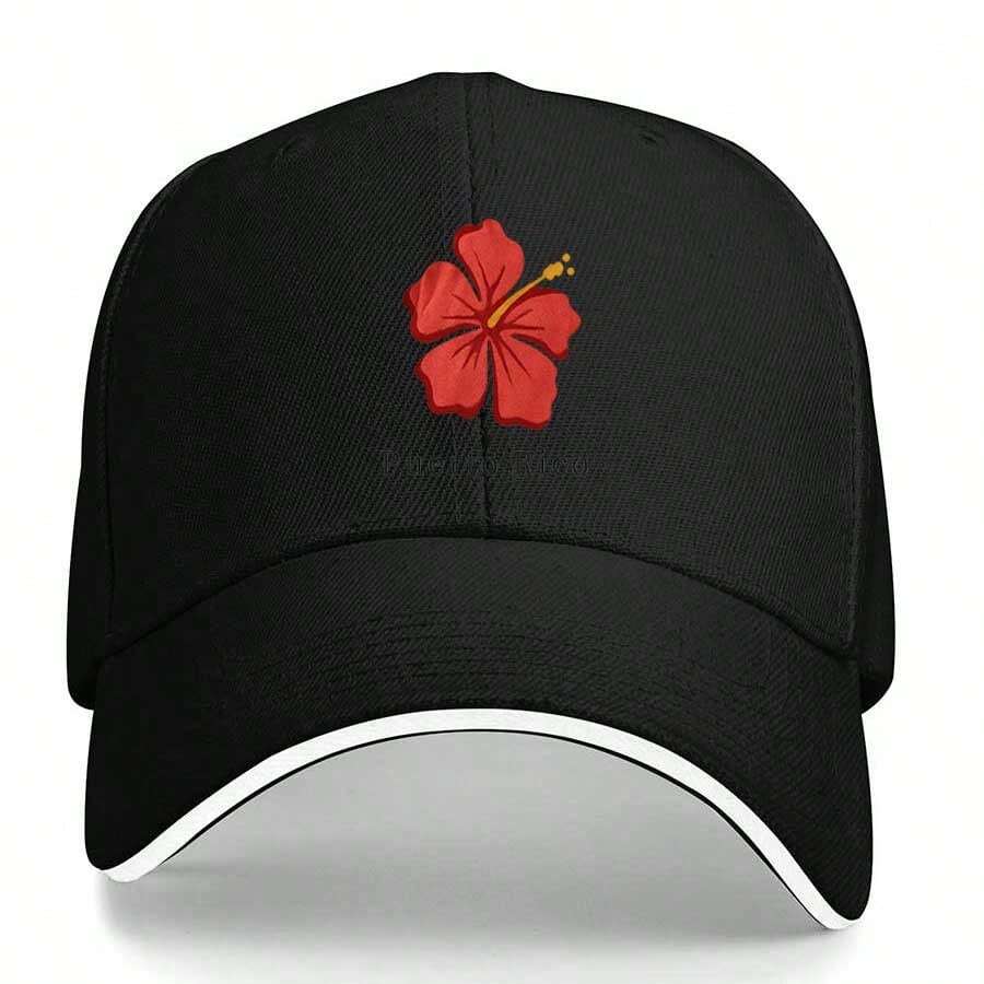 A Red Hibiscus Flower Symbolizing Puerto Rico's Beauty And Culture Hats Baseball Cap