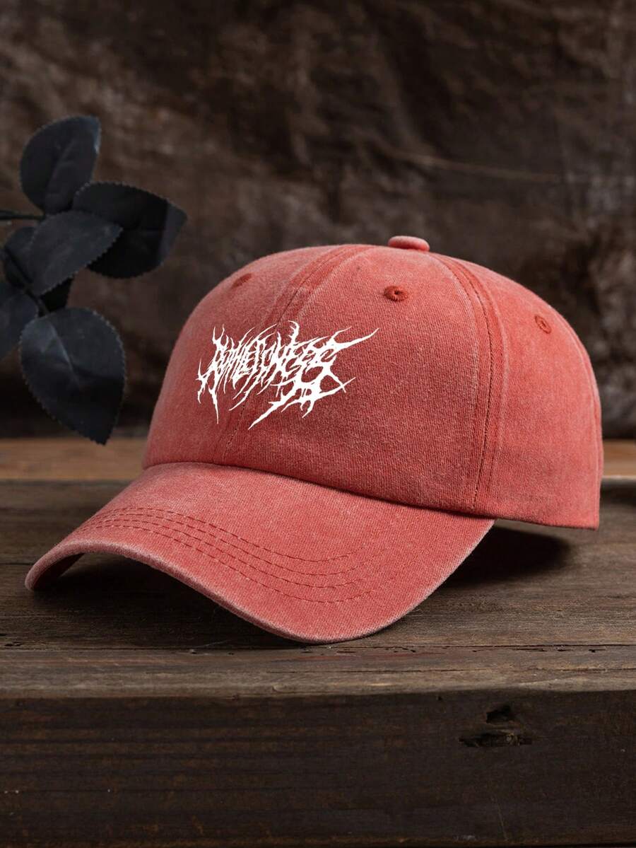 MAKEFGE 1 Stück Unisex Lässig Mode CALIFORNIA bestickte, verwaschene UV-Schutz verstellbare weiche Baseballkappe für den Outdoor-Gebrauch, passend für tägliches Outfit und Halloween