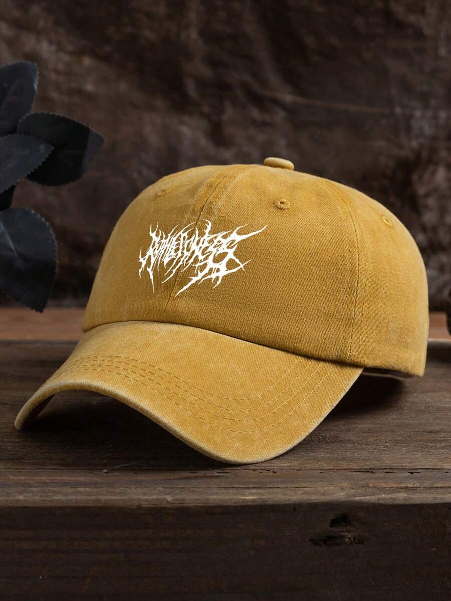 MAKEFGE 1 Stück Unisex Lässig Mode CALIFORNIA bestickte, verwaschene UV-Schutz verstellbare weiche Baseballkappe für den Outdoor-Gebrauch, passend für tägliches Outfit und Halloween