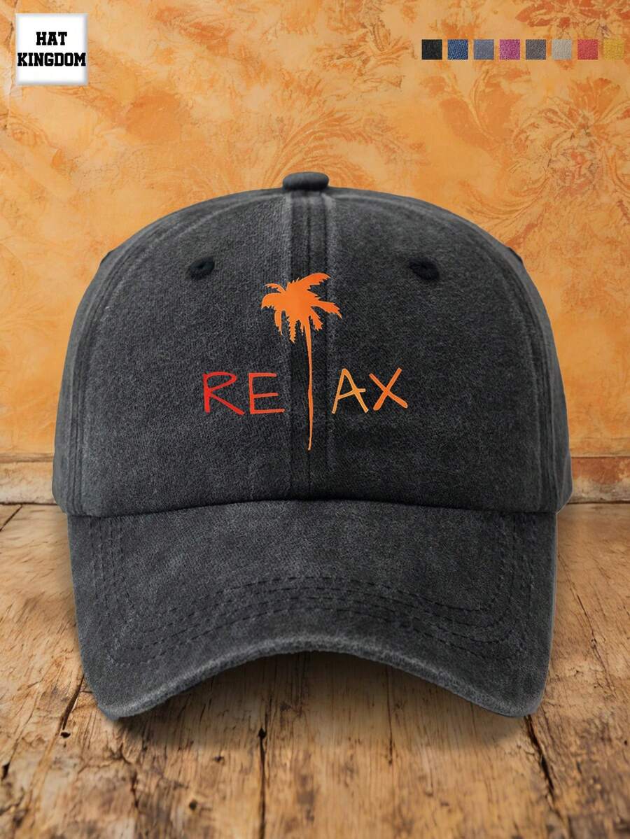 MAKEFGE 1 Stück Unisex Lässig Mode CALIFORNIA bestickte, verwaschene UV-Schutz verstellbare weiche Baseballkappe für den Outdoor-Gebrauch, passend für tägliches Outfit und Halloween
