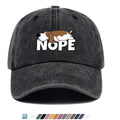 1pc Fun Cartoon Dog "NOPE" Printed Baseball Cap, Comfortable Breathable Sun Hat, Fashionable Individual Aesthetic Unisex Cap, Adjustable Size Casual Street Hat, Outdoor Sunshade Hat Suitable for Daily Commuting, Shopping, Parties, Travel, Sports