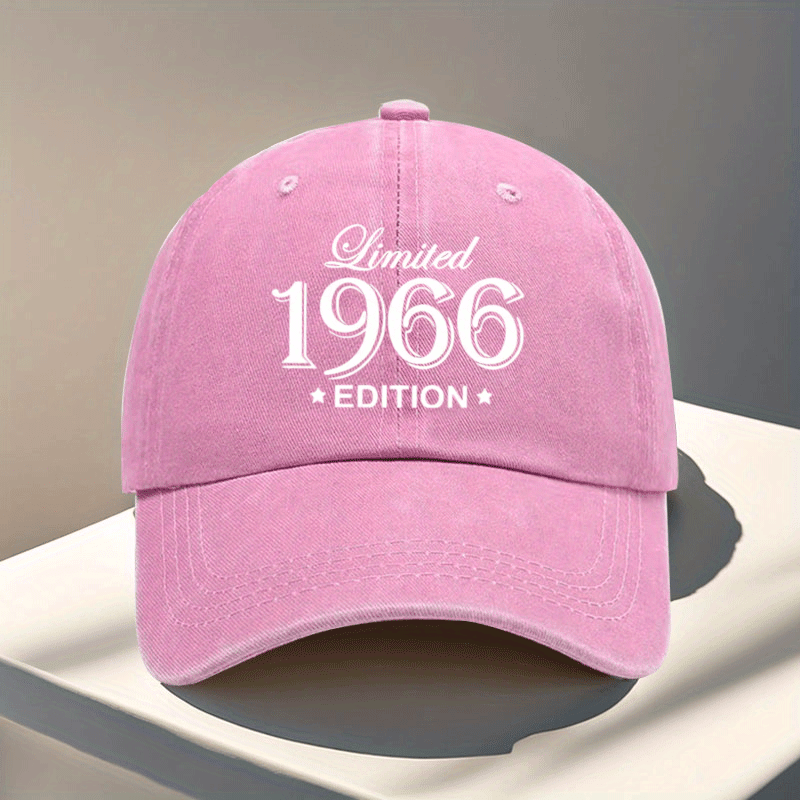 1pc Vintage 1966 Limited Edition Baseball Cap - Adjustable Snapback Retro 60s Design Suitable for Outdoor Sports, Cycling, Fishing, Hunting, Casual Wear - Lightweight Breathable Unisex Cap for Men & Women, Ideal Gift for Cycling, Fishing, Hunting