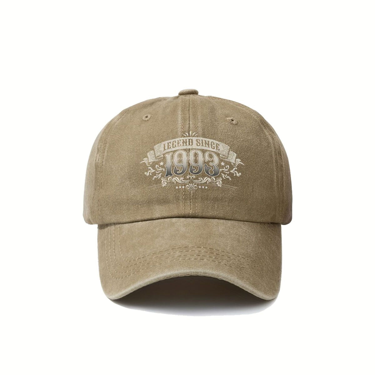 1993 Vintage Text Design Retro Washed Distressed Baseball Cap, Unisex, Adjustable, Lightweight, Breathable Golf Cap with a Vintage Style