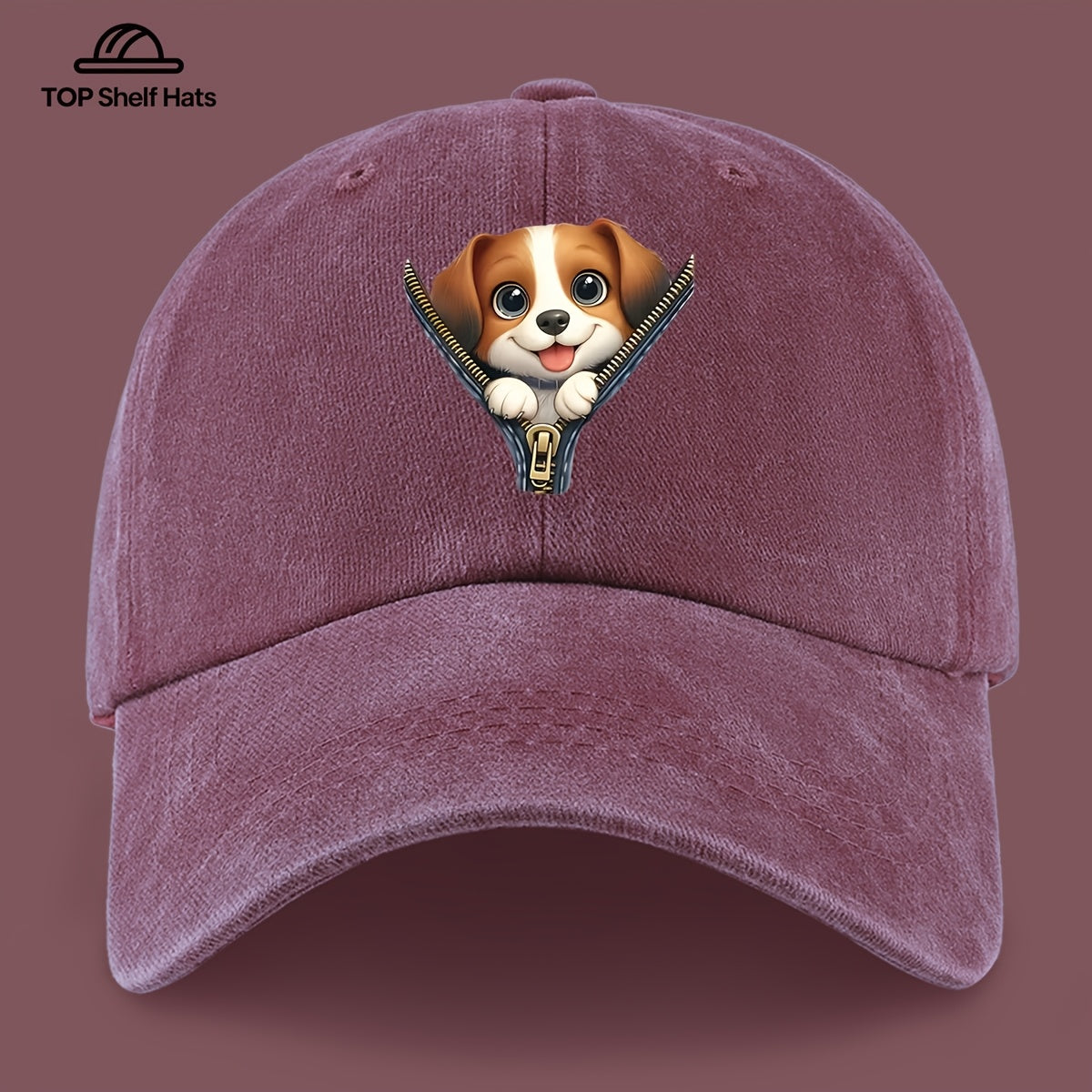 1pc Cute Playful Dog Pattern Design Printed Baseball Cap, Ideal Gift for Dog Lovers, Lightweight Comfortable And Breathable, Adjustable Size, Black PAPA Truck Driver Retro Dad Hat, Mom'S Beach Vacation Sun Hat, Youth Couple Outdoor Skate Cap