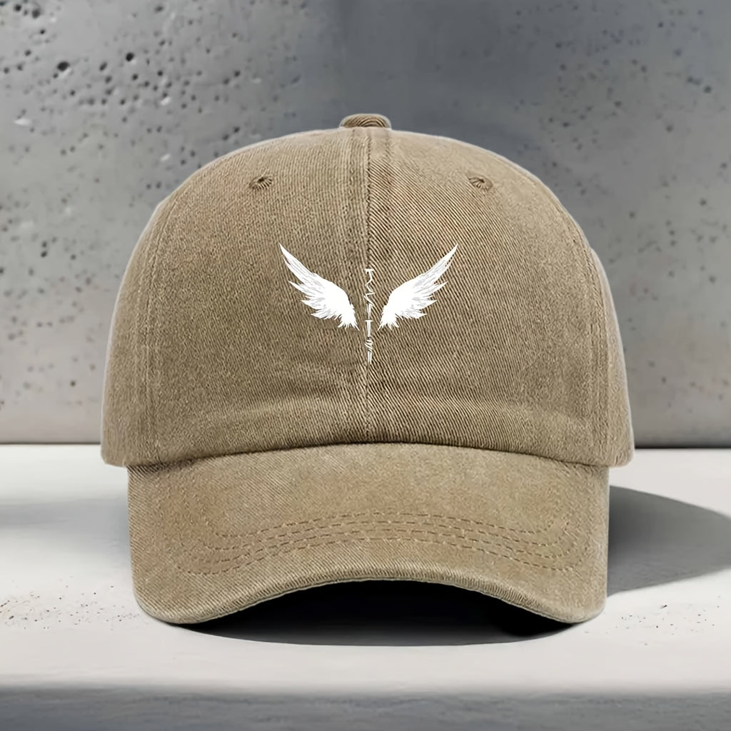 Women'S Baseball Cap with Wing Lines And Feather Texture Print, Mystical Dreamy Style for Daily Outings And Parties, Matching Curved Brim Hat Unisex Premium Comfortable 6-Panel Soft Top Cap Washable Adjustable