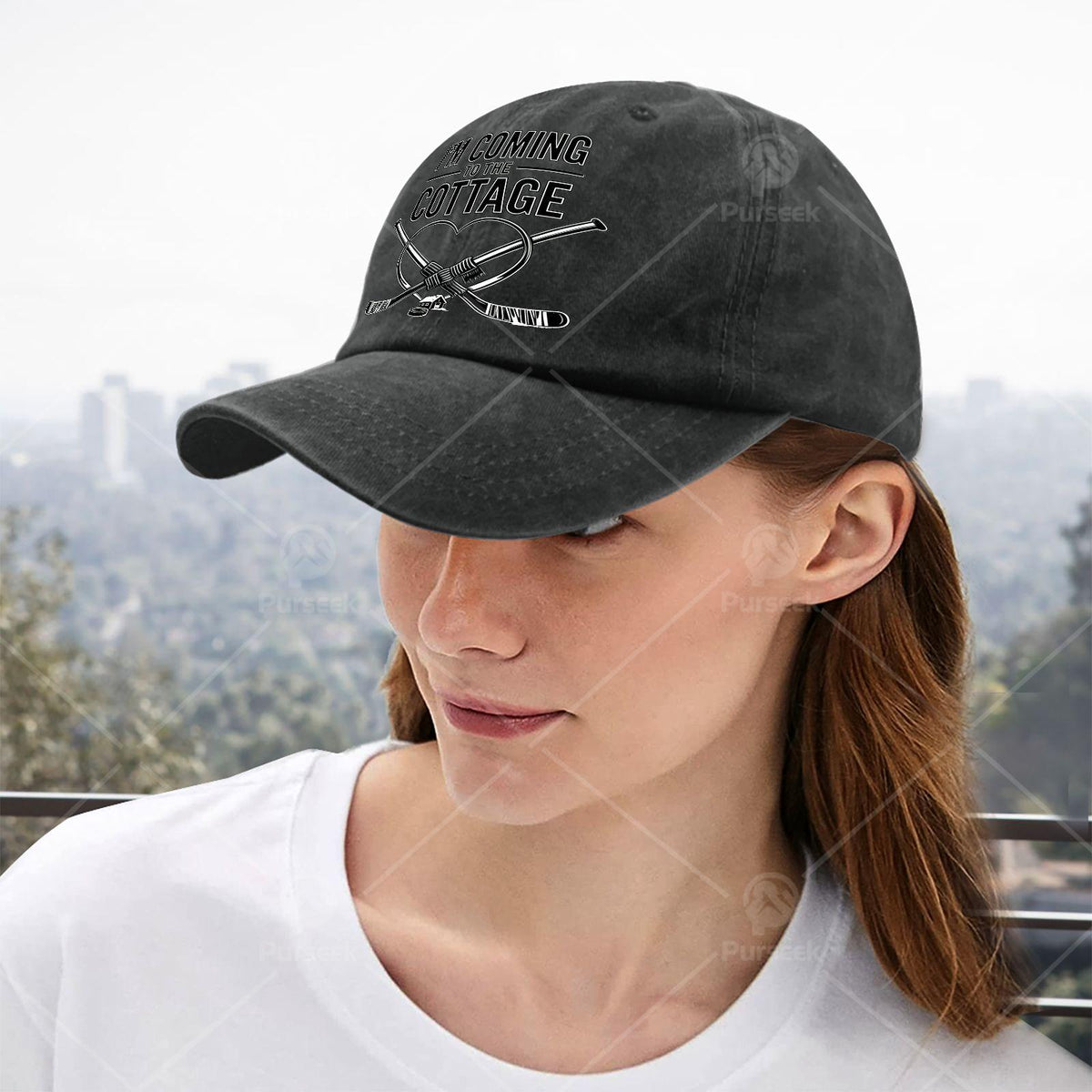 I'm Coming to the Lodge Romantic Hockey Shirt Couple's Baseball Cap Unisex