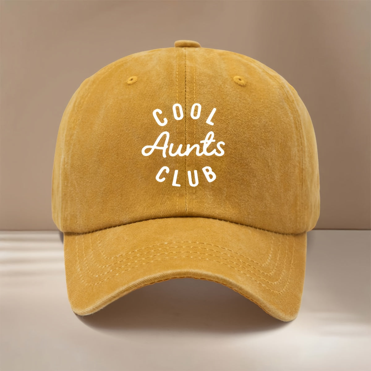 Aunts Cool Club Letter Pattern Baseball Cap Lightweight Fashion Hip-Hop Hat Unisex 6-Panel Cap for Friends' Gatherings, Camping, Comfortable Textured Style, Versatile Duckbill Cap Casual Trendy All-Season Adjustable Size Trucker Hat