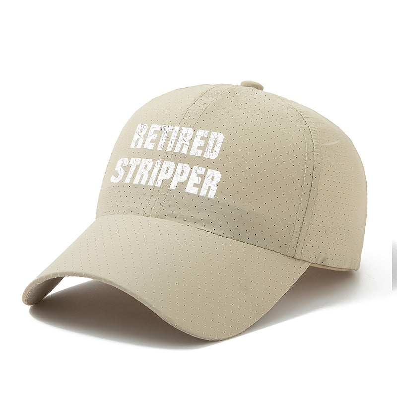 A Unisex, Fashionable and Versatile Printed "Retired Stripper" Quick-dry Baseball Cap, a Classic Lightweight Outdoor Baseball Cap, a Breathable Summer Sun Hat, Suitable for Outdoor Vacations, Travel, Camping, and Other Leisure Occasions. It's a Perfe