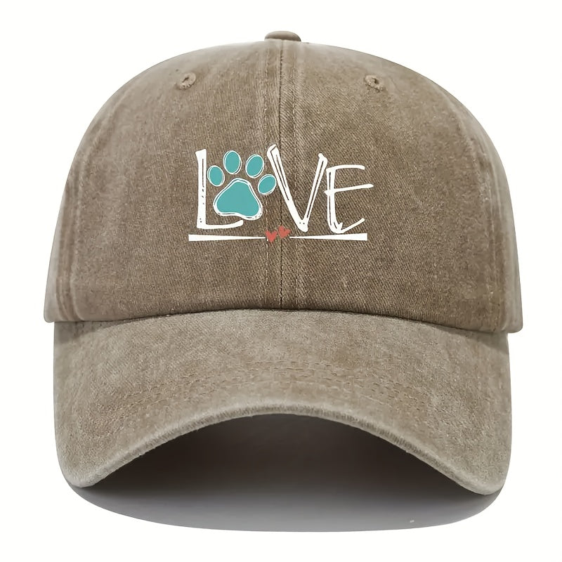 Lightweight Adjustable Baseball Cap with a Paw Print Design, Suitable for Both Men And Women, Perfect for Golf And