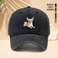 Chihuahua Print Baseball Cap with Chihuahua Dog Design - Adjustable Snapback Trucker Hat Suitable for Men & Women, Soft Top Curved Brim, Unisex Casual for All- Wear, Durable Comfortable for Walking, Parties, Shopping, Hip-Hop Style