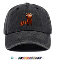 1pc Cartoon Red Panda Printed Baseball Cap, Cute Animal Pattern Sun Hat, Adorable Age-Reducing Fashion Hat, Unisex Adjustable Duckbill Cap, Couple Outing Hat, Casual Leisure Hat, Outdoor Play Sun Hat, Picnic Photography Hat, Bestie Matching Hat