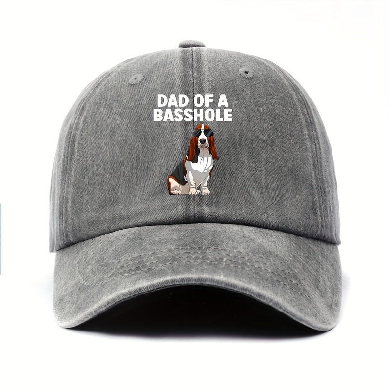Cool Basset Hound Design Men'S Dad Baseball Cap, Lightweight Soft Comfortable Breathable, Adjustable Back Closure Basset Hound Enthusiast Hat, Unisex, Multi-Color Optional