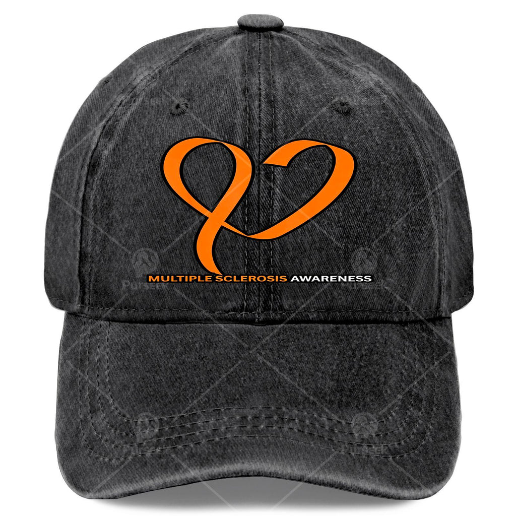 In March We Wear Orange Multiple Sclerosis Awareness MS Baseball Hat Unisex Low