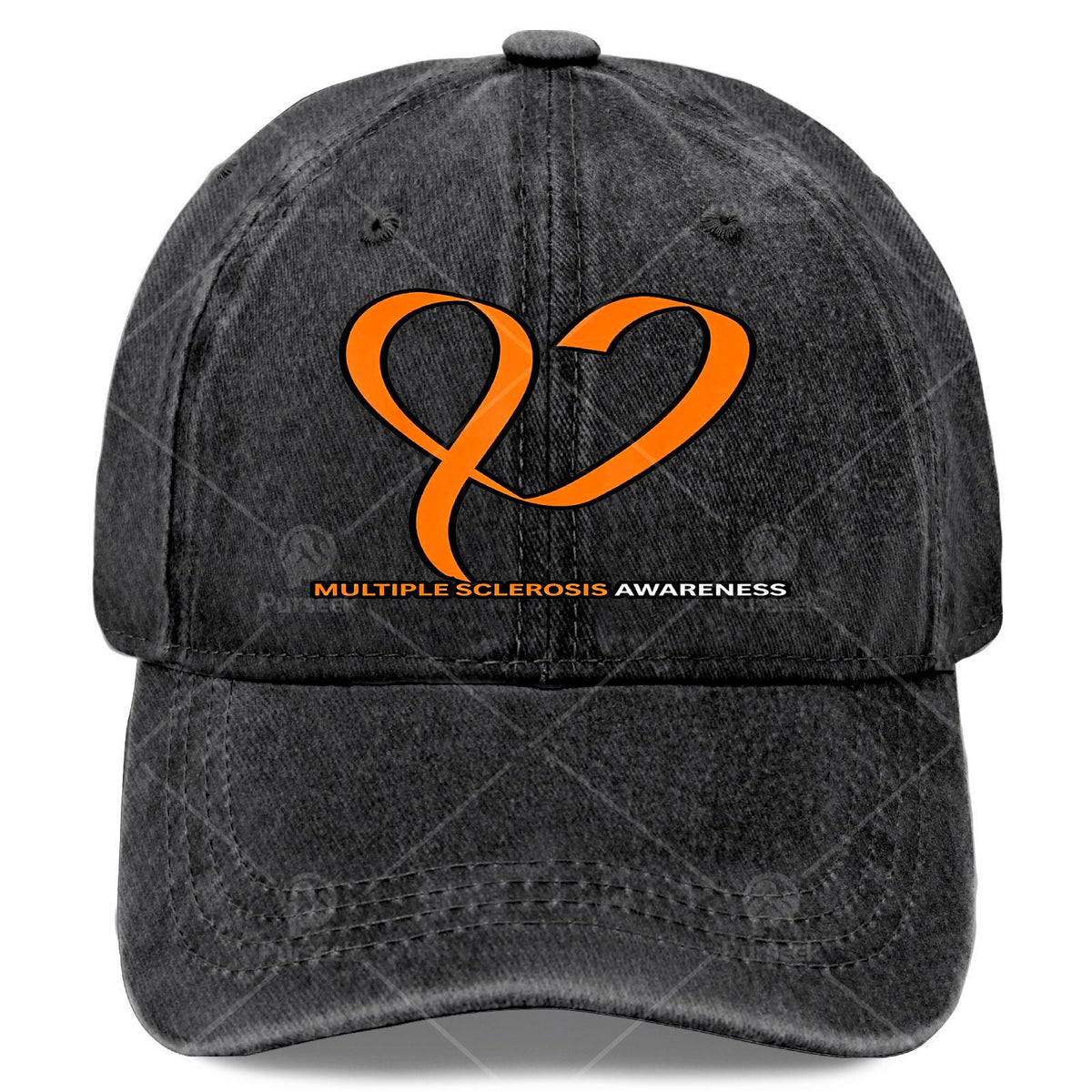 In March We Wear Orange Multiple Sclerosis Awareness MS Baseball Hat Unisex Low