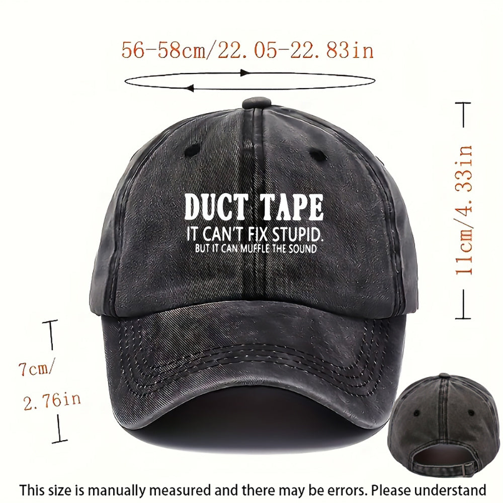 1pc Washi Tape Printed Cap, Men's Casual Hat, Women's Everyday Hat, Fashion Dad Hat, Breathable Baseball Cap, Adjustable Hat, Suitable for Outdoor Activities and Parties, All-Season Style