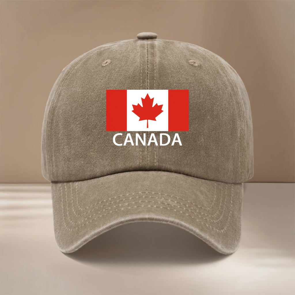 A Baseball Cap Featuring a Canada Pattern, Perfect for Vacations, Gatherings, And Camping. This Hip-Hop Style Hat Is Easy Yet Textured, with a Comfortable And Lightweight Design. It Has a Six-Panel Structure Suitable for Both Men And Women
