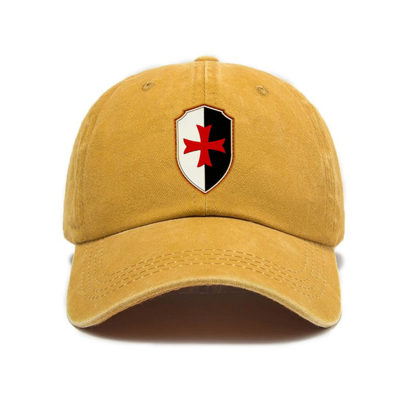 1 Washed Distressed Printed Baseball Cap, Adult Trendy Outdoor Universal Fashion Printed Baseball Cap, Unisex Versatile Washed Distressed Soft Top Sun Baseball Cap