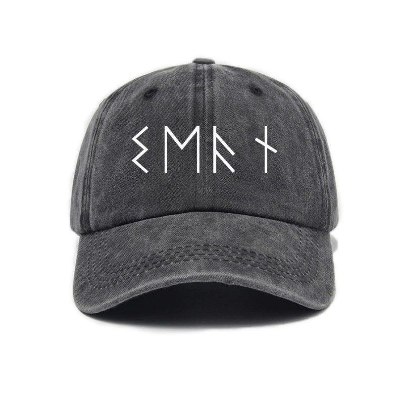 1 Top Water Washed Old Printed Baseball Cap Adult Versatile Easy Letter Popular Retro Printed Water Washed Old Soft Top Sunshade Baseball Cap for Men And Women