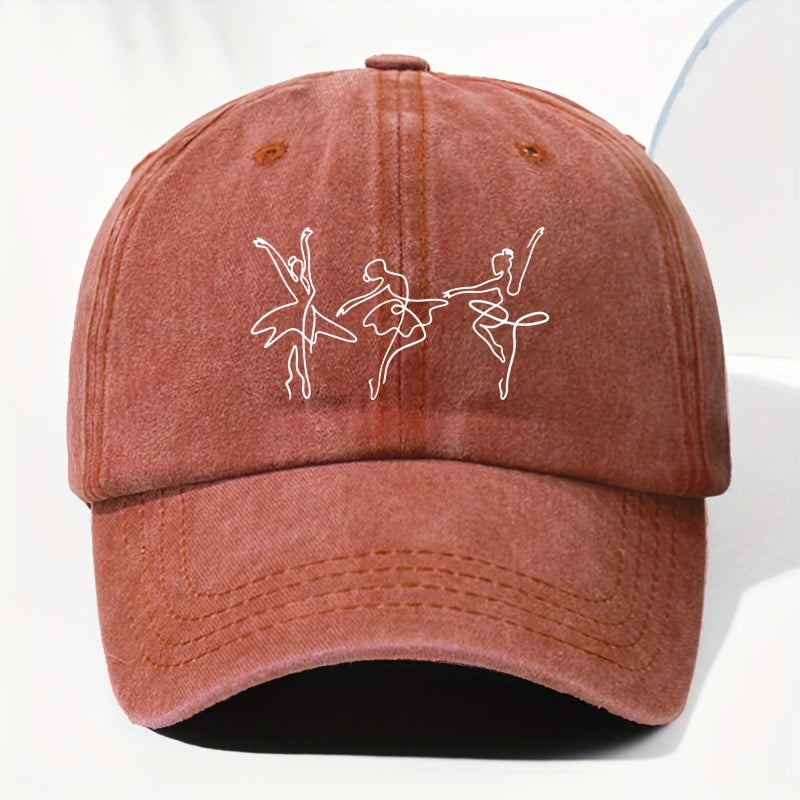 Unisex Printed Washed Vintage Baseball Cap Fashion Men Women Sun Hat Adjustable Size Trucker Cap Suitable for All Seasons Daily Wear