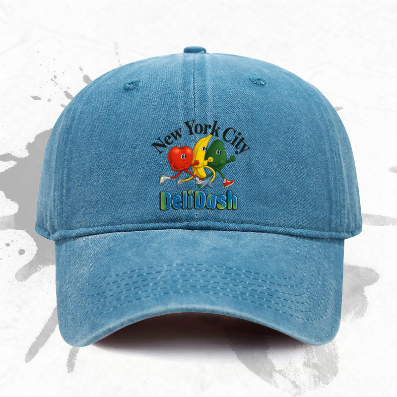 1pc, Adjustable Baseball Cap with 'Fruit Running' Design, Lightweight Printed Craft Women'S Hat, 'Fruit Sports' Men'S Trendy Cap, Ideal Gift for Weddings, Parties, Birthdays