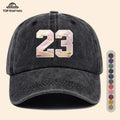 1pc Sports Element Digital "23" Design Printed Baseball Cap, Trendy Street Style Dad Hat, Fashionable Individual All-Match Baseball Cap, Adjustable Size, Hipster Trendy Hat, Street Skate Cap, Suitable for Daily Outings, Trendy Gatherings