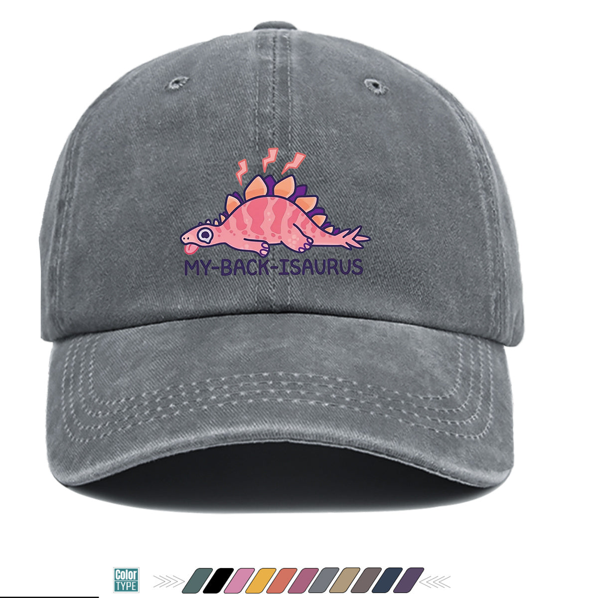 1pc Fun Cartoon Dinosaur "MY-BA-ISAURUS" Printed Baseball Cap, Comfortable Breathable Sun Hat, Fashionable Cute Trendy Unisex Hat, Adjustable Size, Friend Casual Hat, Couple Outing Hat, Suitable for Daily Wear, Shopping, Outdoor, Parties, Camping
