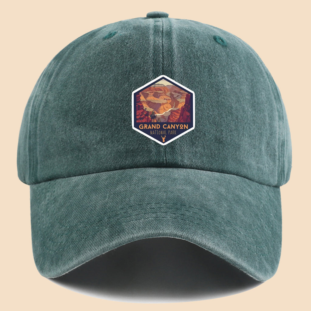 1pc Polyester Material Brightly Colored Grand Canyon National Park Minimalist Theme Design Printed Baseball Cap. Urban Casual Headwear. Black Papa Trucker Hat. Solid Color Minimalist Retro Soft-Top Curved Brim Dad Hat. Adjustable Size. Unisex Music