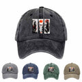 A Vintage-Style Baseball Cap Featuring an Ink Wash Samurai Design, Perfect for Outdoor Adventures And an Ideal Gift for Dad