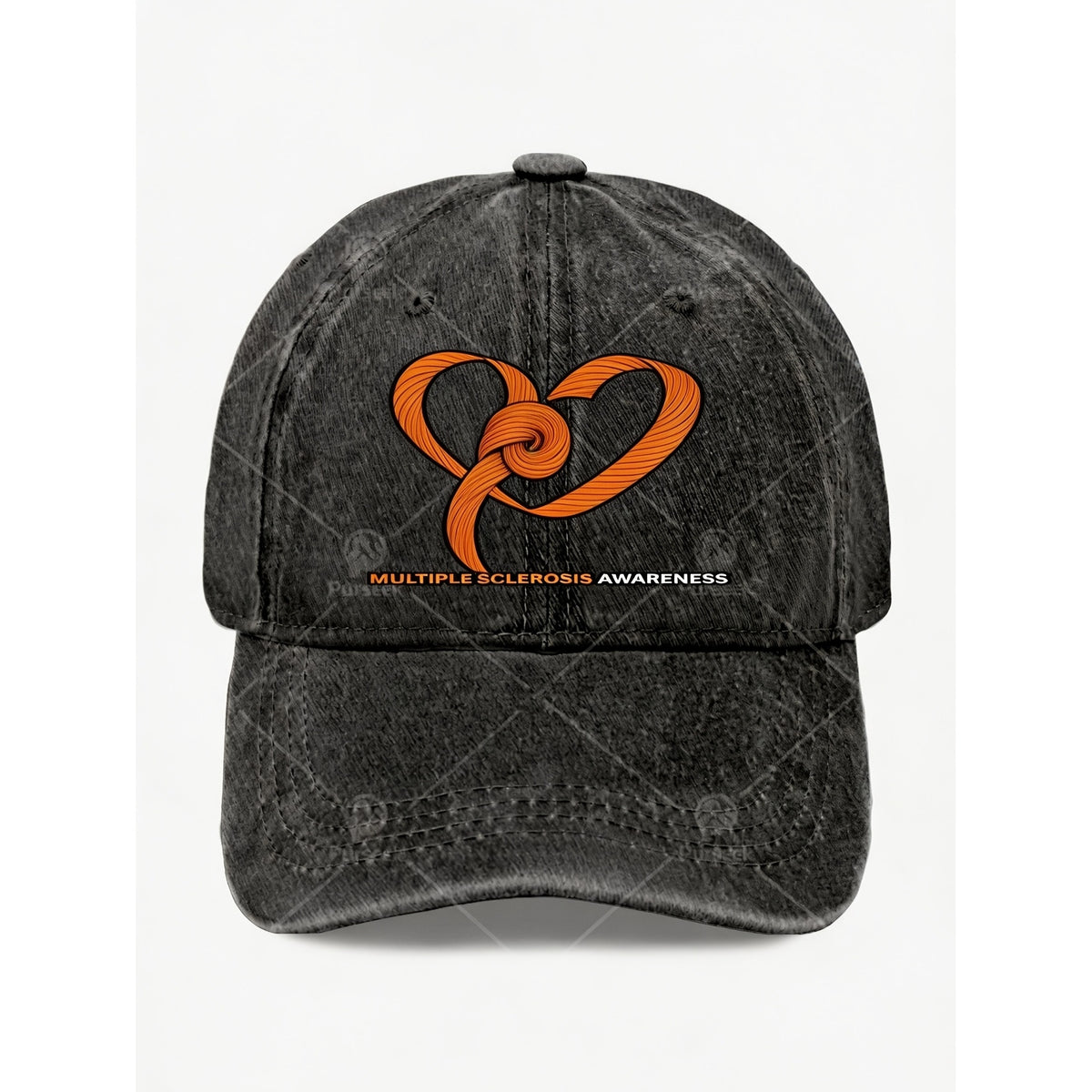 Multiple Sclerosis Awareness Heart Ribbon Hat for Men Women Vintage Cap Casual Streetwear Anniversary Gift