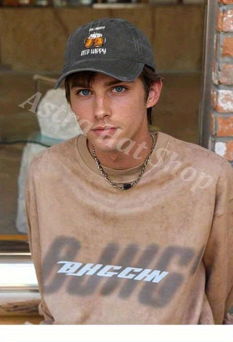 Men'S Relaxed Beer Baseball Cap - Featuring Prints of "Don'T Worry" And "Beer Happy" Along with a Beer Mug Design, Ideal for Casual Outfits, Outdoor Events, And Camping, This Playful Cap Is a Sturdy Head Accessory